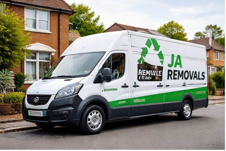 JA Waste Removals branded van